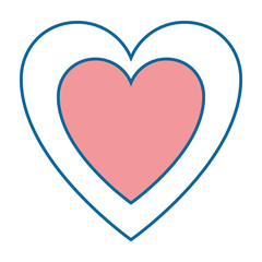 heart icon over white background vector illustration
