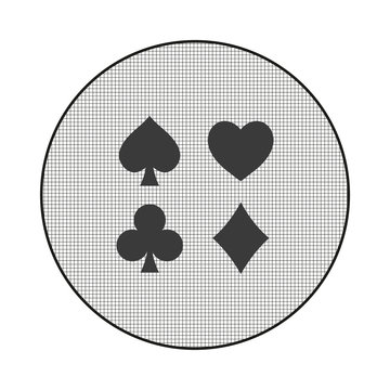 Gitter-Icon Spielkartensymbole