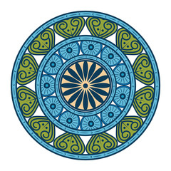 Mandala icon over white background colorful design vector illustration