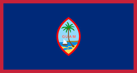 Flag Of Guam - obrazy, fototapety, plakaty