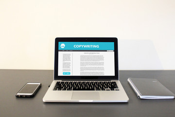 copywriting article blog post laptop