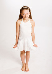 Fototapeta premium little girl in white dress
