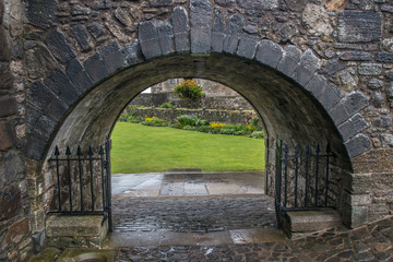 Fototapeta na wymiar Stirling Castle - Bowling Green Gardens