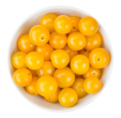 Yellow Tomatoes isolated on white background