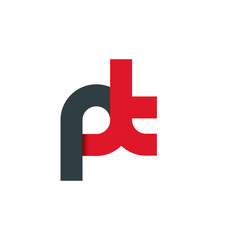 Initial Letter PT RT Linked Rounded Design Logo