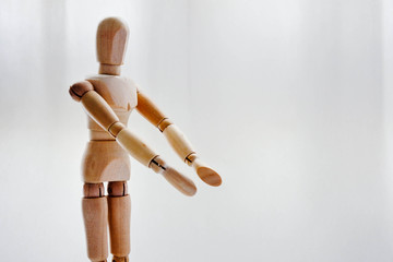 Give, The mannequin action as give something to another. One of the action in Give and take concept.