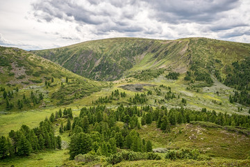 Fototapeta premium View of the Devil's Gate pass in the Hamar-Daban mountains