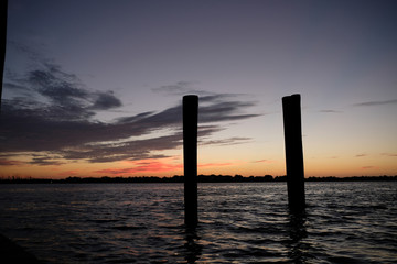 Sunrise on the coast of SouthWest Florida from a dock