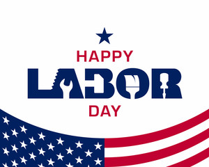 Happy Labor Day greeting card design