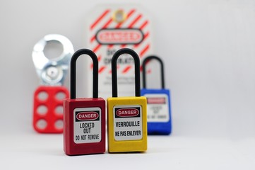 Lock out & Tag out , Lockout station,machine - specific lockout devices ,safety sign