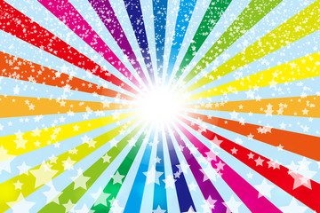 Fototapeta premium #Background #wallpaper #Vector #Illustration #design #free #free_size #charge_free #colorful #color rainbow,show business,entertainment,party,image 背景,壁紙,素材,星屑,銀河,天の川,キラキラ,宇宙,銀河系,夜空,星空,光,カラフル,放射,集中線