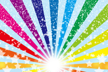#Background #wallpaper #Vector #Illustration #design #free #free_size #charge_free #colorful #color rainbow,show business,entertainment,party,image  背景,壁紙,素材,星屑,銀河,天の川,キラキラ,宇宙,銀河系,夜空,星空,光,カラフル,放射,集中線