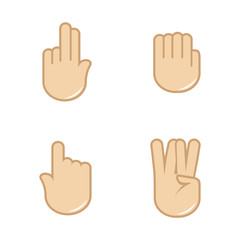 Vector set of hand gestures icons. Sign language.