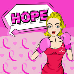 cartoon pop of woman