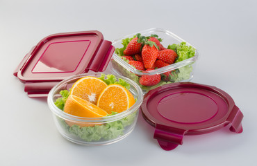 strawberry and orange on the background. strawberry and orange on the background