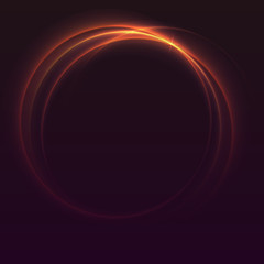 Abstract ring background with luminous swirling sparkle. Glowing spiral. Shine round frame tunnel with circles light effect. Cover for your presentation and design with space for your message.