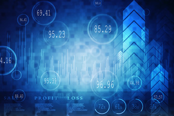 2d illustration business graph
