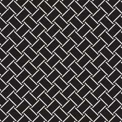 Crosshatch vector seamless geometric pattern. Crossed graphic rectangles background. Checkered motif. Seamless texture of crosshatched bold lines. Trellis simple fabric print.