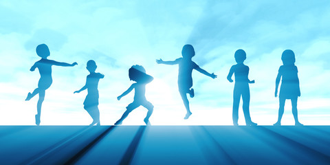 Children Playing Outside
