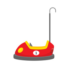 Bumper car vector isolated illustration
