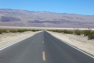 Road through Death Valley. California. USA