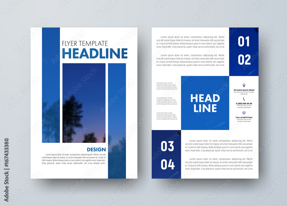 Aufkleber Design flyer with square and rectangular shapes for the photo