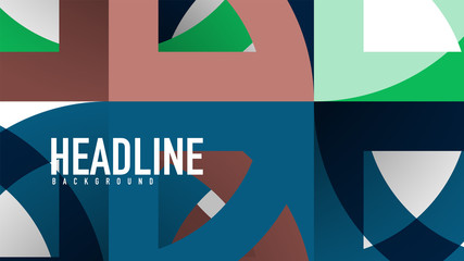 Business presentation geometric template