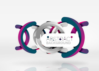 Modern 3d ring vector abstract background