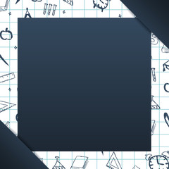 Back to School background. Education banner. Vector illustration.