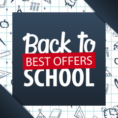 Back to School background. Education banner. Vector illustration.