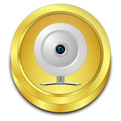 Button with Webcam - 3D illustration