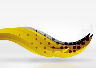 Vector colorful wave lines in white and grey 3d space