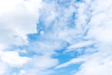 Blue sky and cloudy in the morning.