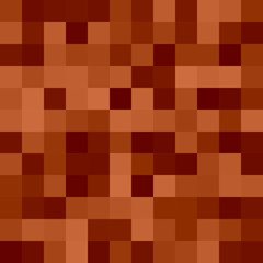 Geometrical square mosaic background - vector design from squares in brown tones
