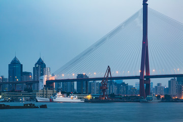 Bridge named Nanpu over Yangtze River,Shanghai,China