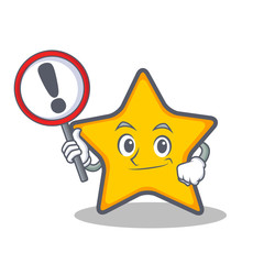 Bring sign star character cartoon style © kongvector