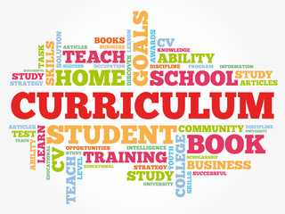 Fototapeta premium CURRICULUM word cloud collage, education concept background