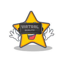 With virtual reality star character cartoon style © kongvector