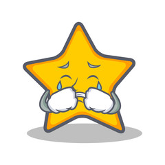Crying star character cartoon style © kongvector