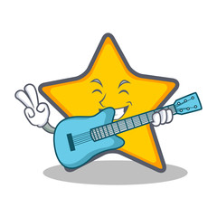 star character cartoon style with guitar © kongvector