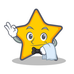 Waiter star character cartoon style © kongvector