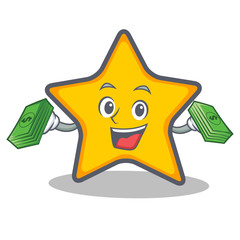 star character cartoon style with money © kongvector