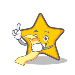 star character cartoon style with menu © kongvector