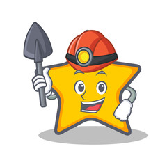 Miner star character cartoon style © kongvector