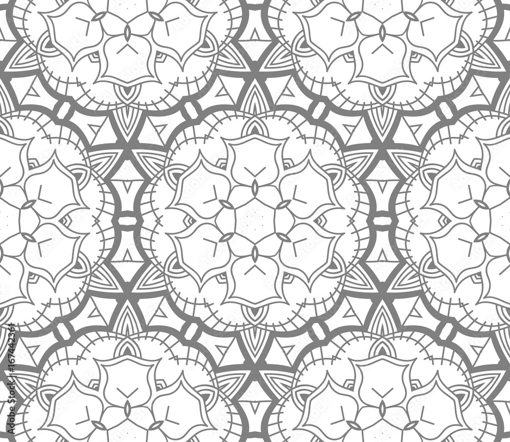 Poster Seamless Abstract Hand Drawn Vector Pattern