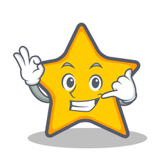 Call me star character cartoon style © kongvector