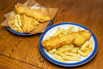 イギリスのフィッシュ&チップス　British style fish and chips