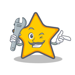 Mechanic star character cartoon style © kongvector