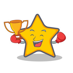 Boxing winner star character cartoon style © kongvector