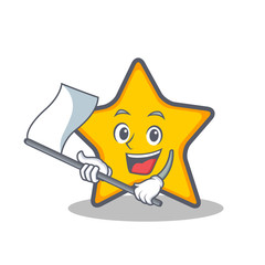 With flag star character cartoon style © kongvector